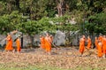 buddhist monks near Wat Suan Dok, Chiang Mai, Thailand Royalty Free Stock Photo