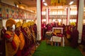 Buddhist monks and nuns, Dalai Lama temple, McLeod Ganj, India Royalty Free Stock Photo