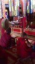 Buddhist monks praying at Lamayuru Monastery