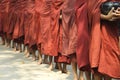 Buddhist monks in procession