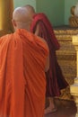 Buddhist monks at Shwedagon Pagoda