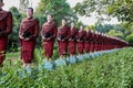 Buddhist monks statues at Kaw Ka Thaung cave, Hpa-an, Myanmar