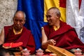 Buddhist Monks at the Tiji Festival in the ancient walled city of Lo Manthang, Upper Mustang