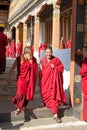 Buddhist monks at the Trashi Chhoe Dzong, Thimphu, Bhutan