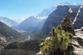 Huge valley in the Nepalese Himalayas Royalty Free Stock Photo