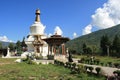 buddhist monument (national memorial chorten) in thimphu (bhutan) Royalty Free Stock Photo