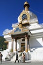 buddhist monument (national memorial chorten) in thimphu (bhutan)