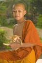 Buddhist Novice in Laos Royalty Free Stock Photo