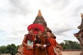 Novices are praying to the Buddha