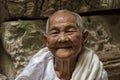 Buddhist nun in temple Royalty Free Stock Photo