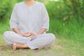 Buddhist Nuns meditation Royalty Free Stock Photo