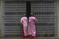 Buddhist nuns in Myanmar Royalty Free Stock Photo