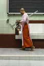 Buddhist nuns in Myanmar Royalty Free Stock Photo