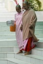 Buddhist nuns in Myanmar Royalty Free Stock Photo