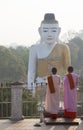 Yangon, Myanmars Burmese Buddhist Nuns in pink robes