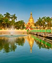 Maha Wizaya pagoda in Yangon. Myanmar. Royalty Free Stock Photo