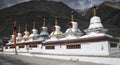 Buddhist Pagodas in Diksit, Ladakh, India Royalty Free Stock Photo