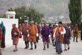 Buddhist pilgrims, Thimphu, Bhutan Royalty Free Stock Photo