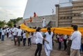 Buddhist pilgrims to Anuradhapura in Sri Lanka.