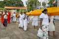 Buddhist pilgrims to Anuradhapura in Sri Lanka.