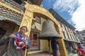 Buddhist prayer drum, Nepal, Kathmandu Royalty Free Stock Photo