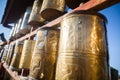 Buddhist prayer drums Royalty Free Stock Photo