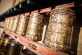 Buddhist prayer drums Royalty Free Stock Photo