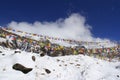 Buddhist prayer flags in ABC Royalty Free Stock Photo