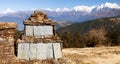 Buddhist prayer mani wall, buddhism in Nepal