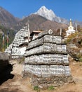 Buddhist prayer mani walls