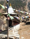 Buddhist prayer many wall Royalty Free Stock Photo