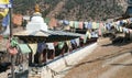 Buddhist prayer many wall Royalty Free Stock Photo