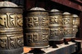 Buddhist prayer wheels