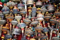 Buddhist prayer wheels Royalty Free Stock Photo