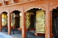 Buddhist prayer wheels Royalty Free Stock Photo