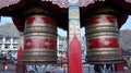 Buddhist prayer wheels