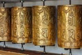 Buddhist prayer wheels Royalty Free Stock Photo