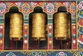 Buddhist prayer wheels Royalty Free Stock Photo