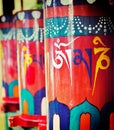 Buddhist prayer wheels