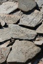 Buddhist prayers engraved in stones Royalty Free Stock Photo