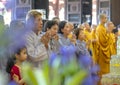 Buddhist praying Buddha in Buddha`s birthday