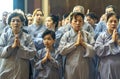 Buddhist praying Buddha in Buddha`s birthday