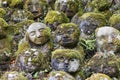 Buddhist rakan stone statues at the Otagi Nenbutsu-ji temple in Arashiyama, Kyoto, Japan Royalty Free Stock Photo