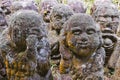 Buddhist rakan stone statues at the Otagi Nenbutsu-ji temple in Arashiyama, Kyoto, Japan Royalty Free Stock Photo