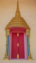 Buddhist Religious Temple window Royalty Free Stock Photo