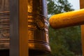 NEW TAIPEI CITY, TAIWAN - JANUARY 27, 2012: Buddhist ringing bell at Guan Dao Guan Ying Temple