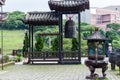 NEW TAIPEI CITY, TAIWAN - JANUARY 27, 2012: Buddhist ringing bell at Guan Dao Guan Ying Temple