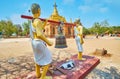 Ritual bell at Alo-daw Pyi Pagoda, Bagan, Myanmar