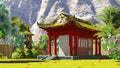 Buddhist shrine in the mountains Royalty Free Stock Photo
