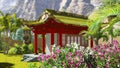 Buddhist shrine in the mountains Royalty Free Stock Photo